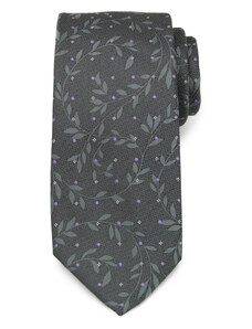 Willsoor Klasikinis grafitas kaklaraištis su lapai modelį 9791