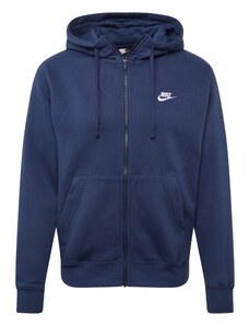 Nike Sportswear Džemperis 'Club Fleece' tamsiai mėlyna / balta