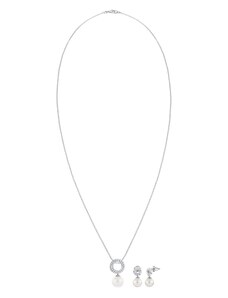 Nenalina Juvelyrinių dirbinių rinkinys sidabrinė / skaidri spalva / perlų balta