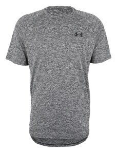 UNDER ARMOUR Sportiniai marškinėliai 'Tech 2.0' margai pilka / juoda
