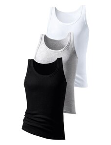 H.I.S Apatiniai marškinėliai pilka / juoda / balta