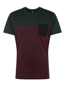 Iriedaily Marškinėliai žalia / baklažano spalva / tamsiai raudona