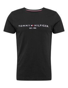 TOMMY HILFIGER Marškinėliai tamsiai mėlyna / juoda / balta
