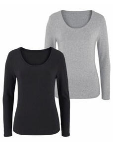 VIVANCE Marškinėliai pilka / juoda