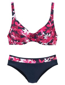 PETITE FLEUR Bikinis tamsiai mėlyna jūros spalva / rožinė / balta
