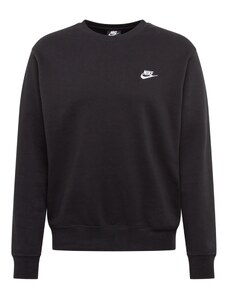 Nike Sportswear Megztinis be užsegimo 'Club Fleece' juoda / balta