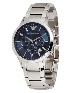 Emporio Armani Analoginis (įprasto dizaino) laikrodis 'AR2448' nakties mėlyna / sidabrinė