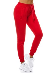 Raudonos moteriškos sportinės kelnės OZONEE JS/CK01