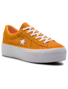 orange converse platforms