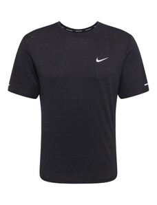 NIKE Sportiniai marškinėliai 'Miler' juoda / balta