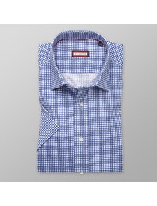 Willsoor Vyrai lieknas tinka marškinėliai su trumpas rankovė (aukštis 176-182) 8013 su mėlyna patikrinta modelį