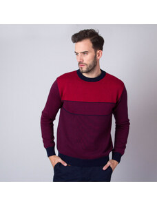 Willsoor Raudonas vyriškas dryžuotas megztinis 11089