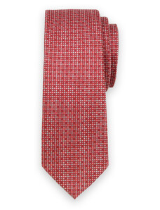 Willsoor Siauras raudonas kaklaraištis taškeliais 11128