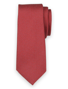 Willsoor Siauras raudonas kaklaraištis mėlynais taškeliais 11136