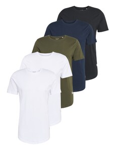 JACK & JONES Marškinėliai 'Noa' tamsiai mėlyna / tamsiai žalia / juoda / balta