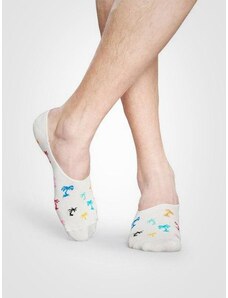 Happy Socks medvilninės nepastebimos kojinaitės "Palms Ecru - Multicolor"