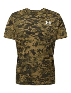 UNDER ARMOUR Sportiniai marškinėliai rusvai žalia / alyvuogių spalva / tamsiai žalia / balta