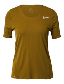 NIKE Sportiniai marškinėliai 'City Sleek' alyvuogių spalva / balta