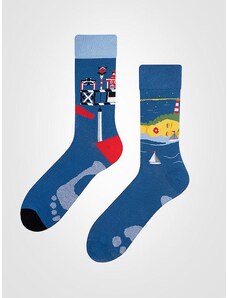Spalvotos Kojines unisex medvilninės kojinės "Neringa Blue - Multicolor"
