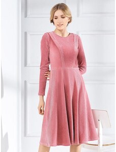Lega medvilninė velvetinė suknelė "Indra Pink"