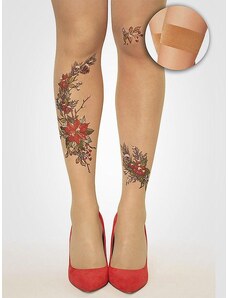 Stop & Stare prilipinamos kojinės su tatuiruote "Winter Bloom 20 Den Sun"
