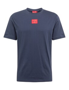 HUGO Marškinėliai 'Diragolino212' tamsiai mėlyna jūros spalva / raudona