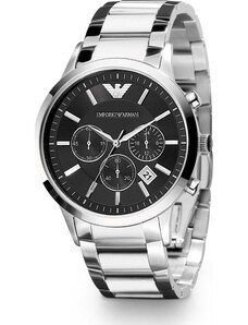 Emporio Armani Analoginis (įprasto dizaino) laikrodis juoda / sidabrinė