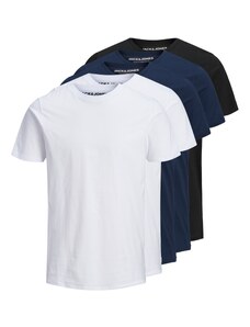 JACK & JONES Marškinėliai 'Essentials' tamsiai mėlyna / juoda / balta
