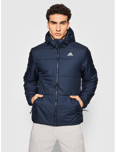 adidas mens winter lined padded hooded jacket collegiate navy