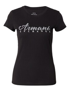 ARMANI EXCHANGE Marškinėliai juoda / balta