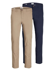 JACK & JONES „Chino“ stiliaus kelnės 'Marco' smėlio spalva / tamsiai mėlyna