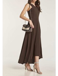 HEINE Ilga tamsiai ruda suknelė. Liko 46 dydis : Dydis - 46