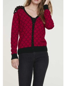 HEINE Raudonas žvyneliais dekoruotas megztinis : Dydis - 40