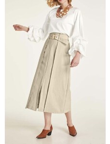 HEINE Ilgas smėlinis sijonas su diržu : Dydis - 36