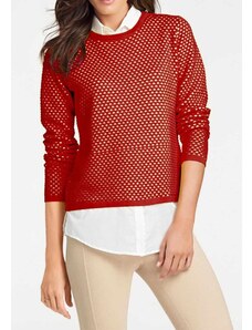 HEINE Raudonas megztinis su marškinių imitacija : Dydis - 44