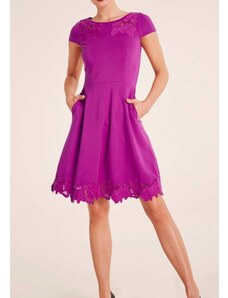 Siuvinėta violetinė suknelė. Liko 46 dydis : Dydis - 46