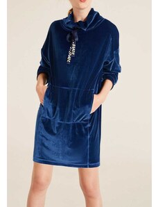 HEINE Mėlyna aksomo suknelė - tunika : Dydis - 36