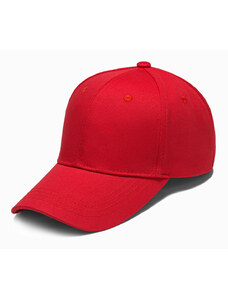 Ombre Clothing Vyriška kepurė su snapeliu - raudona H086