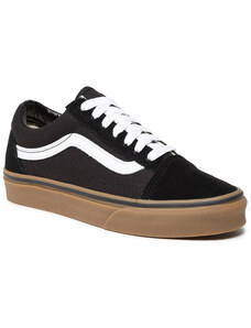 black vans with brown trim