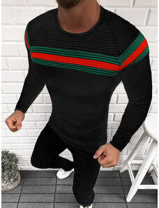 Juodas Vyriškas megztinis OZONEE L/2457