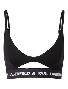 Karl Lagerfeld Liemenėlė 'Peephole' juoda / balta