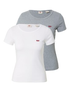 LEVI'S  Marškinėliai '2Pack Crewneck Tee' margai pilka / raudona / balta