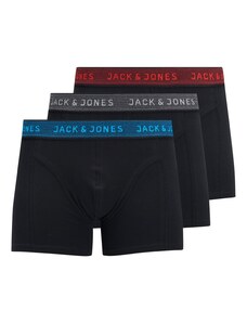 JACK & JONES Boxer trumpikės mėlyna / pilka / raudona / juoda