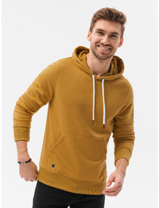Ombre Clothing Vyriškas džemperis su gobtuvu - garstyčių B979