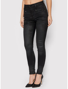 guess shiny black jeans