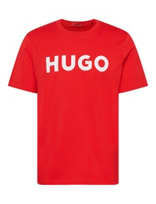 HUGO Marškinėliai 'Dulivio' šviesiai raudona / balta