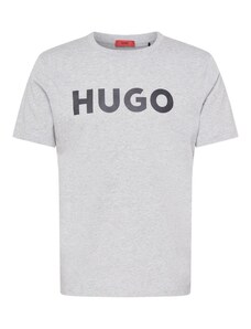 HUGO Marškinėliai 'Dulivio' margai pilka / juoda