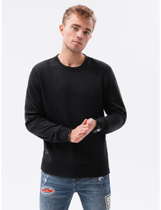 Ombre Clothing Vyriškas džemperis be gobtuvo - juodas B978