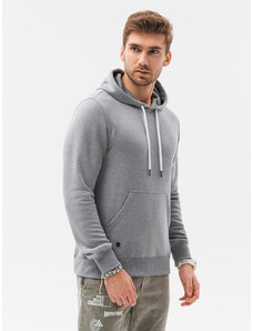 Ombre Clothing Vyriškas džemperis su gobtuvu - pilkas melanžas V B979