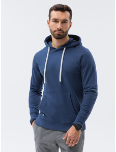 Ombre Clothing Vyriškas džemperis su gobtuvu - tamsiai mėlyna B1147